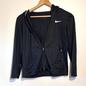 Nike DriFit Zip Front Hoodie, Black, Large